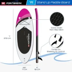M.Y 7ft Pink Paddle Board Package -Vango || Kampa || Outwell Shop 804 2278