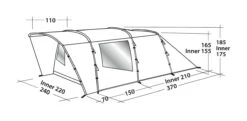 Easy Camp Palmdale 400 4-Berth Tent -Vango || Kampa || Outwell Shop EZCP120368OD