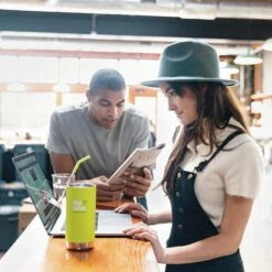 Klean Kanteen Insulated TK Wide With Café Cap 355ml - Brushed Steel -Vango || Kampa || Outwell Shop K12TKWPCC JP LS coffee working lifestyle 71ae9ae2 8e9b 4bf1 b423 72e6333421d1