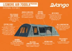 Vango Lismore Air 700DLX Tent Package -Vango || Kampa || Outwell Shop Lismore Air 700DLX Package