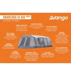 Vango Anantara IV Air 450XL Tent -Vango || Kampa || Outwell Shop anantara iv air 450xl 3