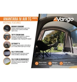 Vango Anantara Air TC 450XL Tent -Vango || Kampa || Outwell Shop anantara iv air tc 450xl 4