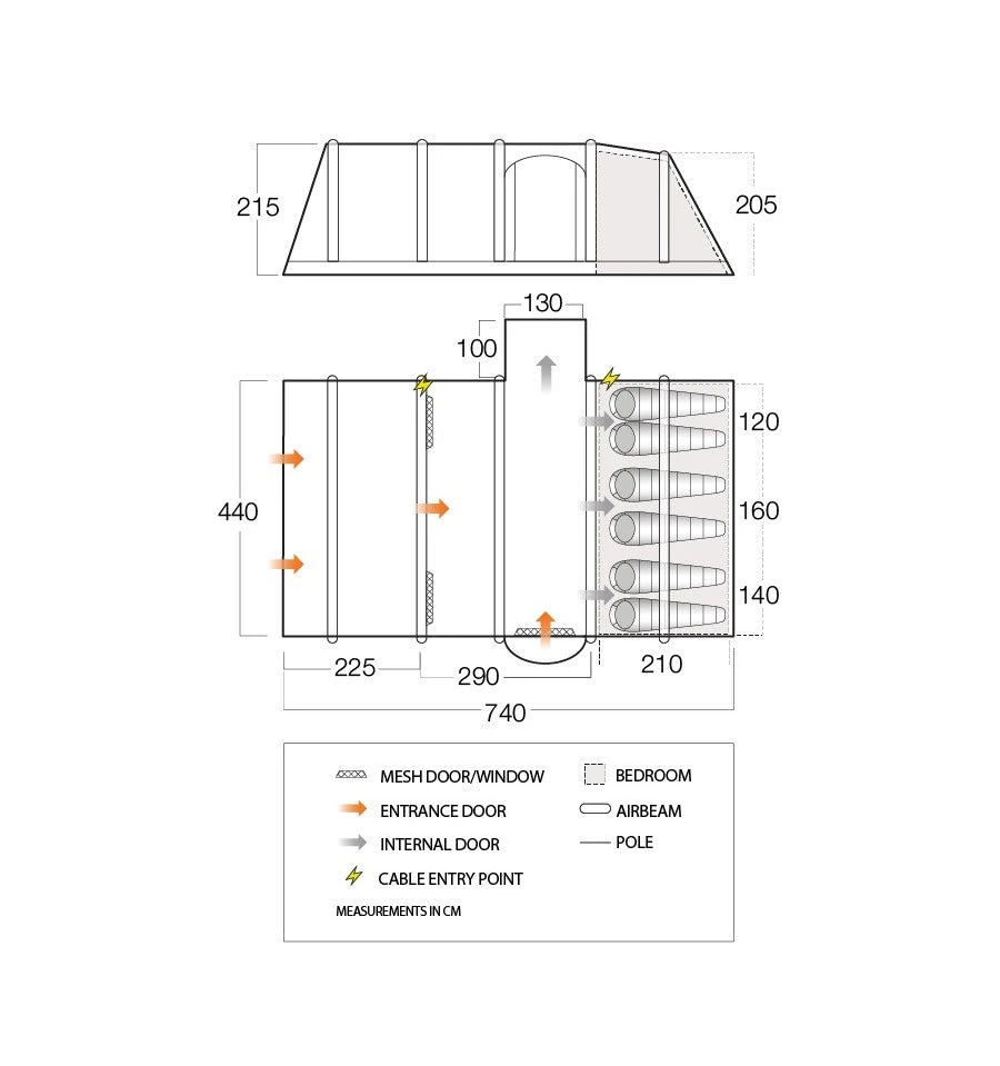 Vango Rome II 650XL Airbeam Tent - With Free Footprint 3 Vango Rome II 650XL Airbeam Tent - With Free Footprint - Image 3