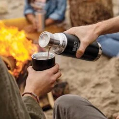 Klean Kanteen Insulated TK Pro (500ml) Black -Vango || Kampa || Outwell Shop tkpro square pouring lifestyle